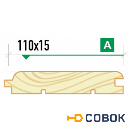 Фото Крашеная вагонка Евро 110*15 сорт A