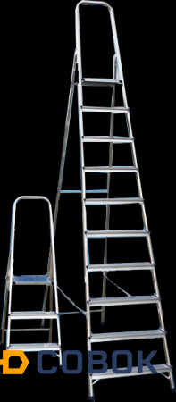 Фото Профильная лестница-стремянка металлическая оцинкованная Sarayli