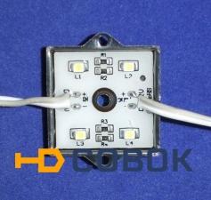 Фото Светодиодный модуль (кластер) 4 X LED 3528 белый металл IP-65