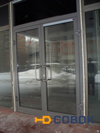 Фото Двери алюминиевые из холодного профиля