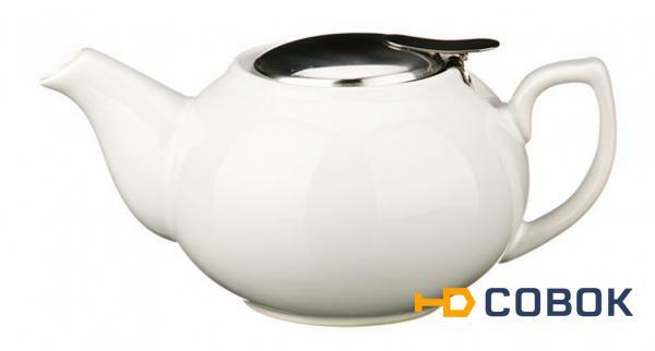 Фото Заварочный чайник с металлической крышкой 600 мл. Hebei Grinding (470-014)