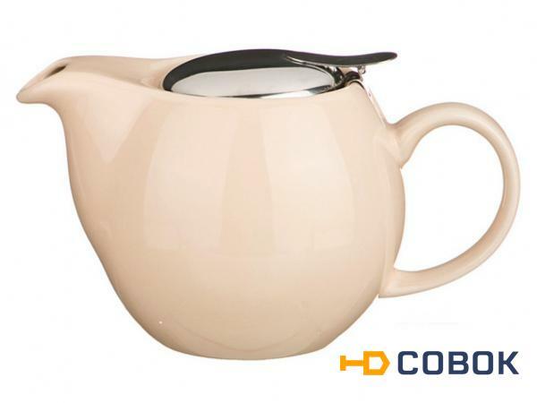Фото Заварочный чайник с ситом и металлической крышкой 500 мл. Hebei Grinding (470-003)