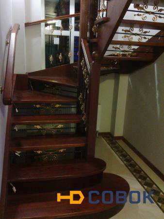 Фото Лестницы из ясеня на деревянных тетивах