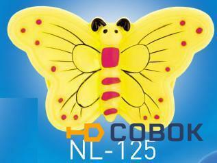 Фото Ночник Camelion NL-125 Бабочка (Светодиодный с выкл. 220В 0,5Вт)