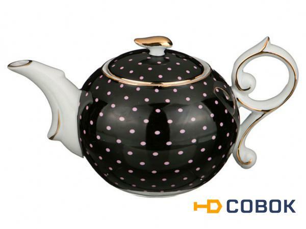 Фото Заварочный чайник "черный в горошек" 300 мл. Hangzhou Jinding (85-1007)