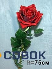 Фото Цветок декоративный 'Роза' темно-бордовая
