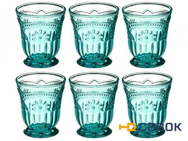 Фото Набор стаканов для воды из 6 шт."туркуаз" 250 мл. высота=10 см. Dalian Hantai (228-044)