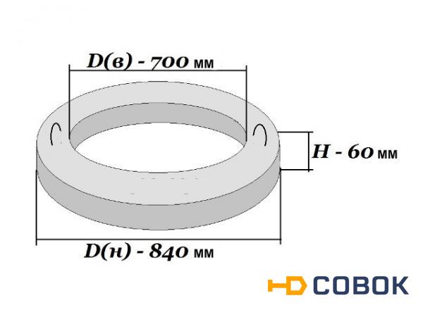 Фото Кольцо железобетонное опорное КО-6