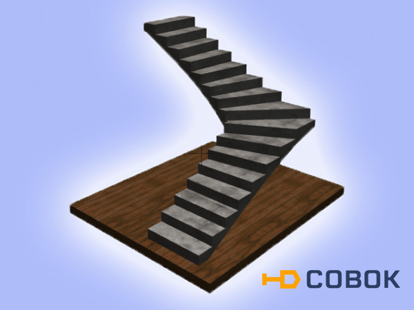 Фото Y — образная лестница бетонная и монолитная