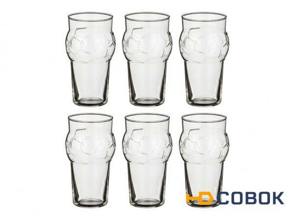 Фото Набор стаканов для пива из 6 шт. "football" 590 мл. высота=16 см. Durobor Group (617-080)