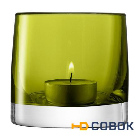 Фото Подсвечник для чайной свечи light colour 8,5 см зелёный (61419)