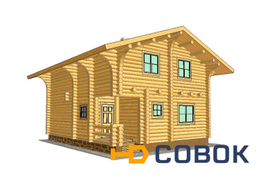 Фото Дом из бревна 2 этажа (ПРОЕКТ 4)