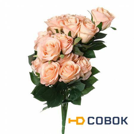 Фото Искусственный цветок "букет роз"длина=50 см. Huajing Plastic (23-239)