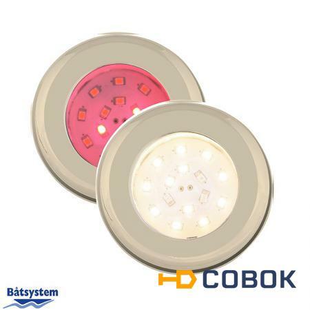 Фото Batsystem Светильник точечный врезной Batsystem Frilight Nova RV 9475GRV 8 - 30 В 2 Вт золотистый корпус красный и белый свет