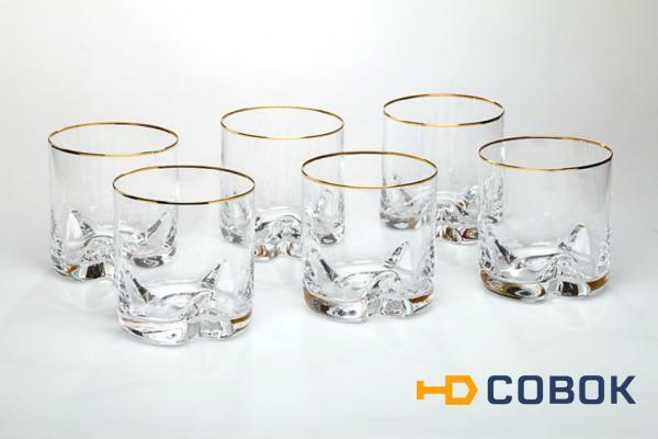 Фото Набор стаканов для виски из 6 шт."трио" 410 мл. высота=9,5 см. Crystalex Cz (674-133)
