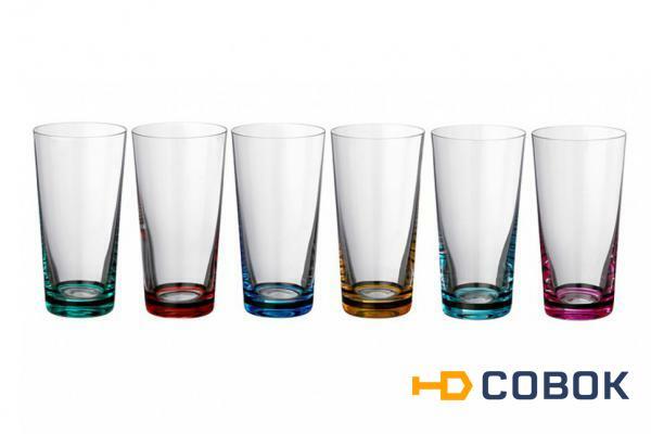 Фото Набор стаканов для воды из 6 шт."джайв пэйнтед" 400 мл.высота=15 см. Crystalex Cz (674-238)