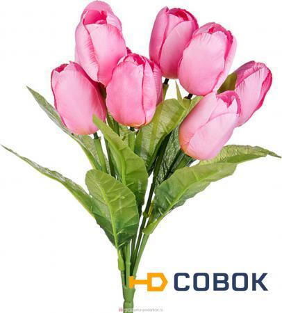 Фото Цветок искусственный тюльпаны высота 44 см 100 проц полиэстр