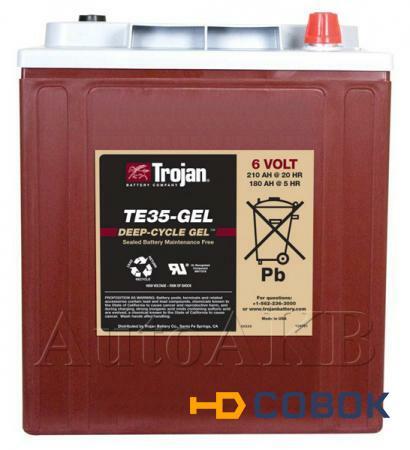 Фото Аккумулятор тяговый Trojan TE35-GEL 6V (гелевый) 210Ач пр/обр