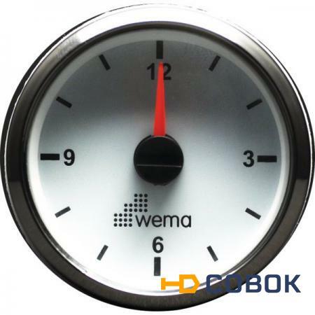 Фото Wema Кварцевые часы белые/серебряные Wema IMCR-WS 12/24 В 52 мм