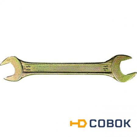 Фото Ключ рожковый 6 х 7 мм желтый цинк СИБРТЕХ 14301