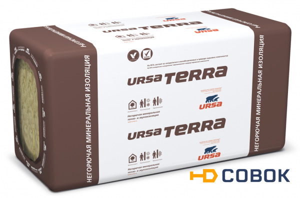 Фото URSA Terra 34 PN-10 1000х600х50 мм для трубопровода