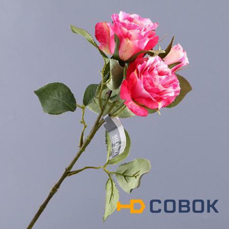Фото Цветок искусственный "розовая роза" длина= 38см. Silk-Ka B.v. (654-166)