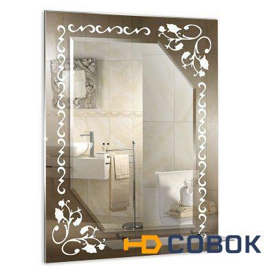 Фото Зеркала для ванной PRORAB Зеркало Лазурь 535х740мм фацет пескоструй. рисунок