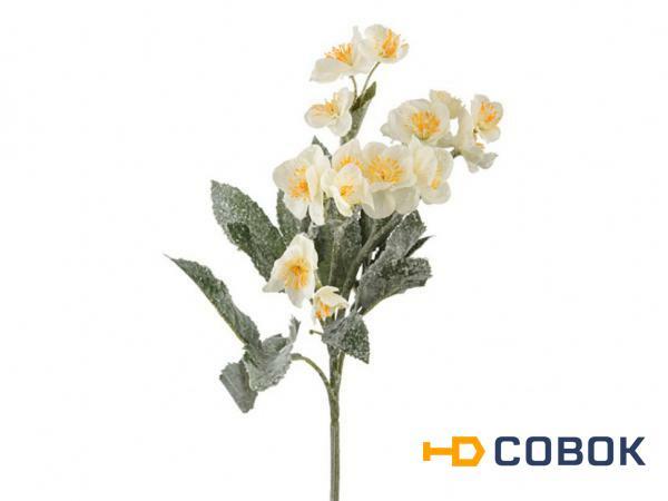 Фото Ветка снежной розы с инеем высота=60 см. Huajing Plastic (864-014)