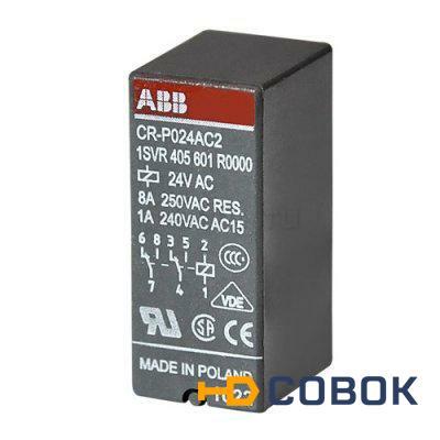 Фото Реле промежуточное ABB CR-M024AC4 24B AC 4ПК (6A) 1SVR405613R0000