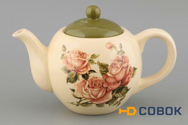Фото Заварочный чайник "корейская роза" 1000 мл. Hebei Grinding (358-512)
