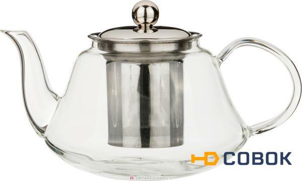 Фото Заварочный чайник с фильтром нжс 1000 мл жаропрочное стекло