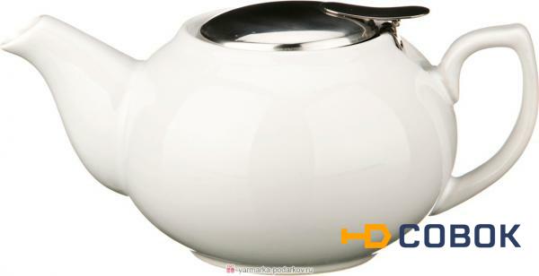 Фото Заварочный чайник с металлической крышкой 600 мл