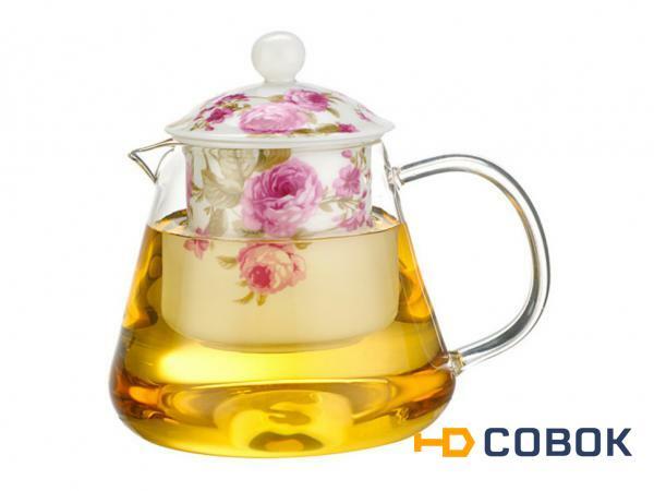 Фото Заварочный чайник с керамическим фильтром 600 мл. Dalian Hantai (884-021)