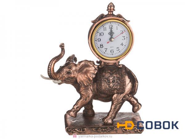 Фото Часы настольные кварцевые слон 22х11х26.5 см