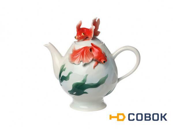 Фото Заварочный чайник "золотая рыбка" 1000 мл.под.упак. Hangzhou Jinding (58-079)