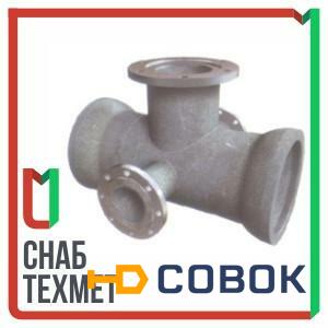 Фото Крест фланец-раструб с пожарной подставкой ППКРФ 400x100