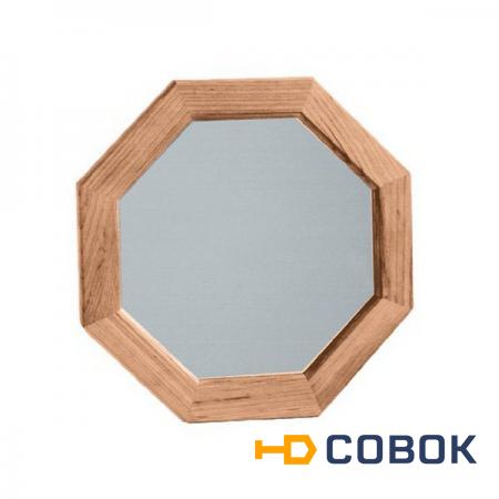 Фото Roca Зеркало восьмиугольное в тиковой рамке Roca 605700 305 x 305 мм
