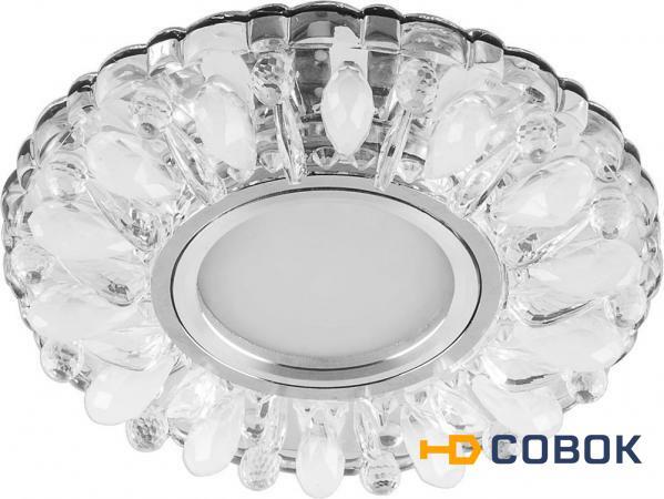 Фото Светильник встраиваемый с белой LED подсветкой Feron CD914 потолочный MR16 G5.3 прозрачный-матовый; FE_29535