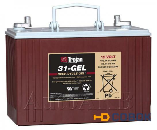 Фото Аккумулятор тяговый Trojan 31-GEL 12V (гелевый) 102Ач пр/обр