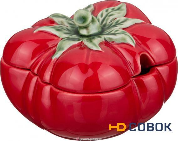 Фото Блюдо с крышкой томат 350 мл диаметр 15 см высота 10 см
