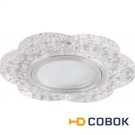 Фото Светильник встраиваемый с разноцветной LED подсветкой Feron CD954 потолочный MR16 G5.3