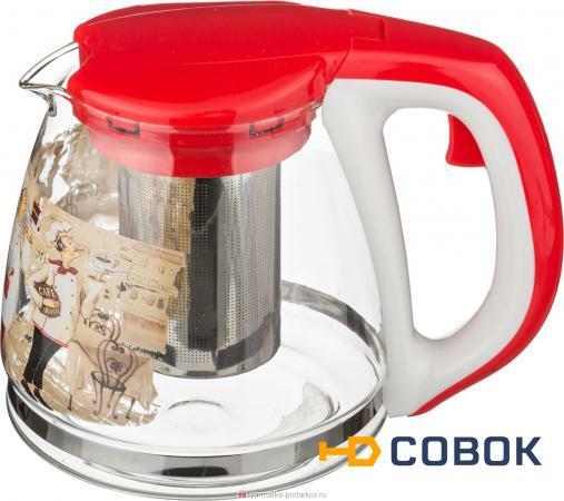 Фото Заварочный чайник сомелье красный 1100 мл