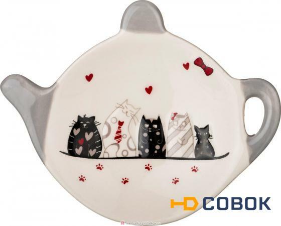 Фото Подставка для чайных пакетиков кошкин дом 10х9,5х2 см