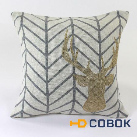 Фото Подушка с рисунком golden deer