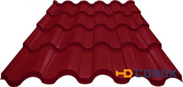 Фото Металлочерепица Daimond Полиэстер RAL 3005 1100х0.45