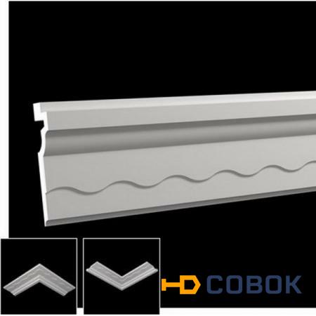 Фото Потолочный плинтус с орнаментом Гибкий1.50.268F