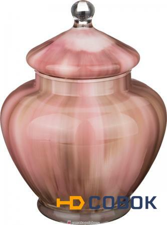Фото Декоративная чаша с крышкой pink высота 28 см,