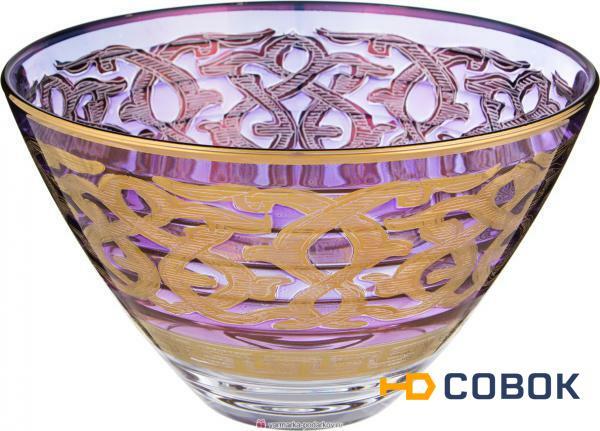 Фото Декоративная чаша алессандра фиолетовая диаметр 25 см
