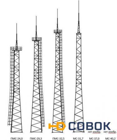 Фото Прожекторные мачты и молниеотводы Cерии 3.407.9-172