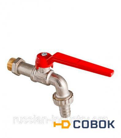 Фото Кран шаровый 1/2" н/н со штуцером угловой ручка Valtec